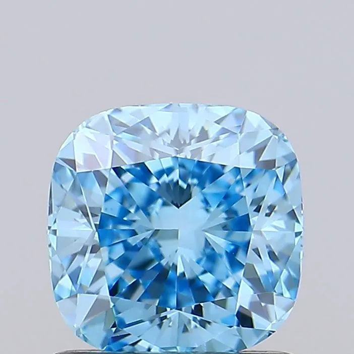 1.02ct Cushion modified Lab Grown Diamond (Colour Fancy Vivid Blue, Clarity VVS2, IGI Certified)
