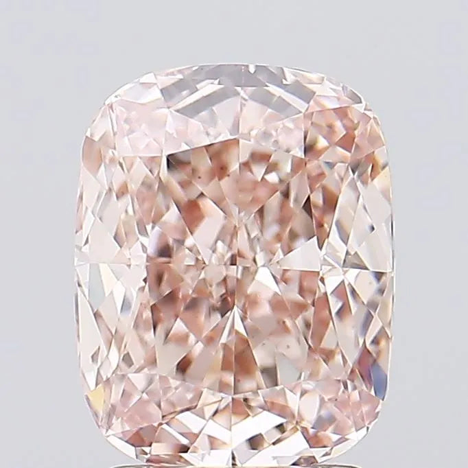 2.51ct Cushion modified Lab Grown Diamond (Colour Fancy Pinkish Brown, Clarity VS1, IGI Certified)