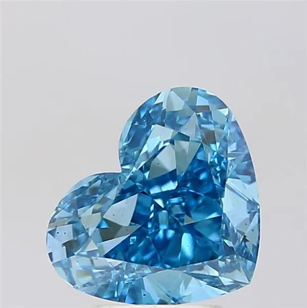 3.02ct Heart Lab Grown Diamond (Colour Fancy Vivid Blue, Clarity VS1, IGI Certified)