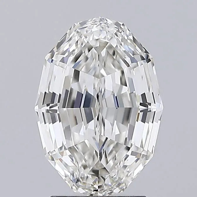 Forme tonneau - taille fantaisie - Diamant de laboratoire de 3 carats - certificat IGI -