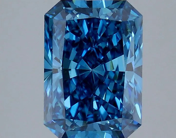 3.07ct Radiant Lab Grown Diamond (Colour Fancy Vivid Blue, Clarity VS1, IGI Certified)