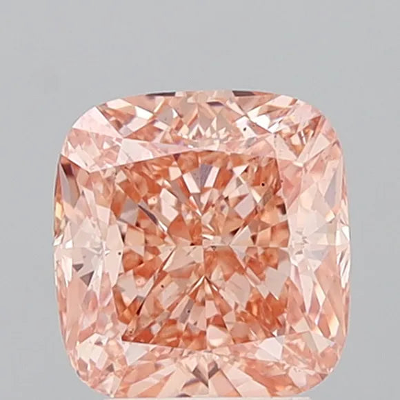 3.51ct Cushion modified Lab Grown Diamond (Colour Fancy Intense Pinkish Orange, Clarity VS2, IGI Certified)