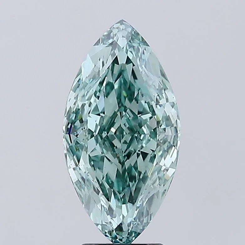 3.54ct Marquise Lab Grown Diamond (Colour Fancy Vivid Green, Clarity VS1, IGI Certified)