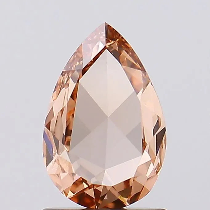 0.87ct Pear Lab Grown Diamond (Colour Fancy Intense Brown Pink, Clarity VVS1, IGI Certified)