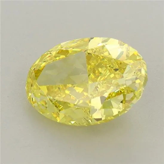 2.07ct Oval Lab Grown Diamond (Colour Fancy Vivid Yellow, Clarity VS1, IGI Certified)