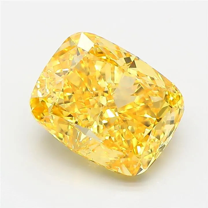 4.01ct Cushion modified Lab Grown Diamond (Colour Fancy Vivid Yellow, Clarity VS1, IGI Certified)