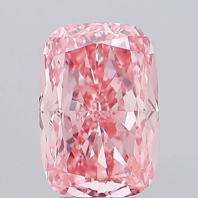 4.52ct Cushion modified Lab Grown Diamond (Colour Fancy Vivid Pink, Clarity VVS2, IGI Certified)