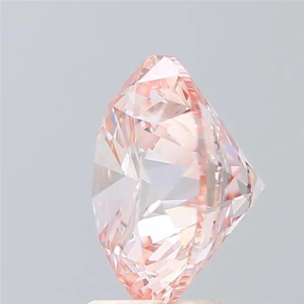 5.01ct Round Lab Grown Diamond (Colour Light Pink, Clarity VVS2, Cut EX, IGI Certified)
