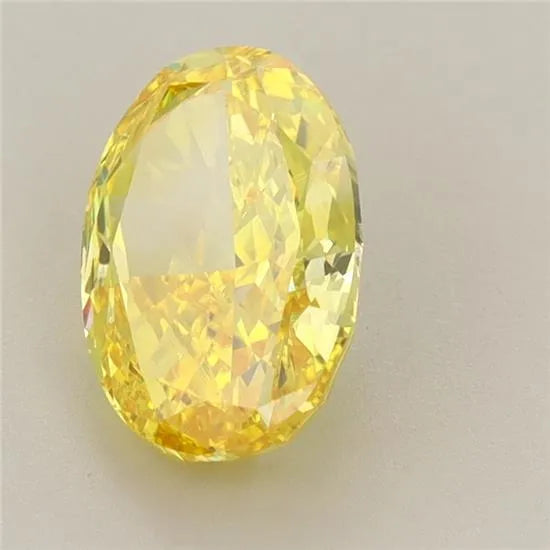 2.08ct Oval Lab Grown Diamond (Colour Fancy Vivid Yellow, Clarity VVS2, IGI Certified)