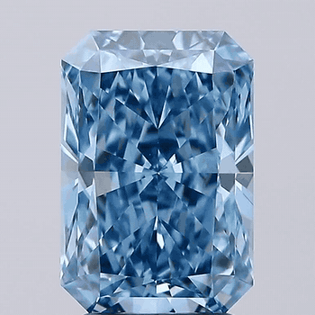3.10ct Radiant Lab Grown Diamond (Colour Fancy Vivid Blue, Clarity VVS2, IGI Certified)
