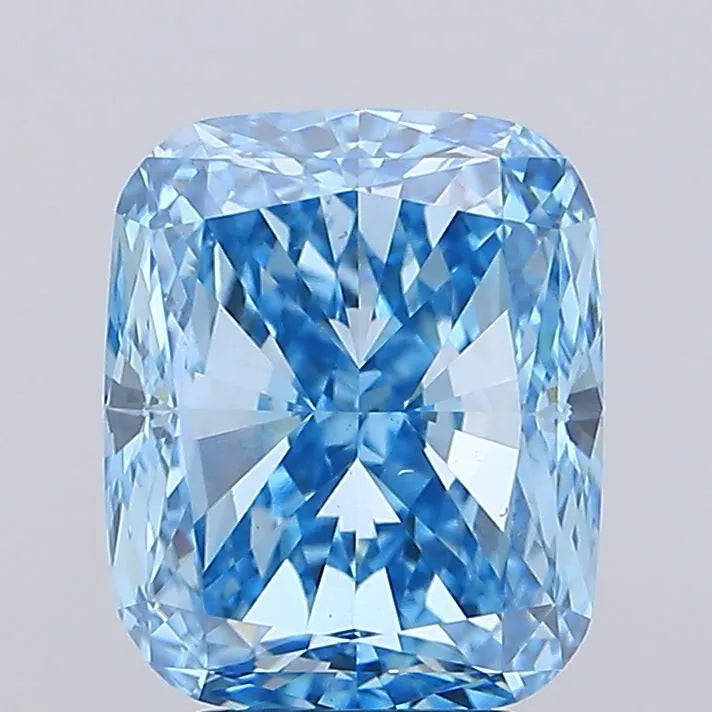 5.01ct Cushion modified Lab Grown Diamond (Colour Fancy Vivid Blue, Clarity VS1, IGI Certified)