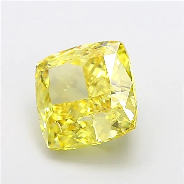5.03ct Cushion modified Lab Grown Diamond (Colour Fancy Vivid Yellow, Clarity VS2, IGI Certified)