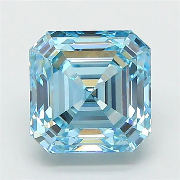 5.09ct Asscher Lab Grown Diamond (Colour Fancy Vivid Blue, Clarity VS1, IGI Certified)