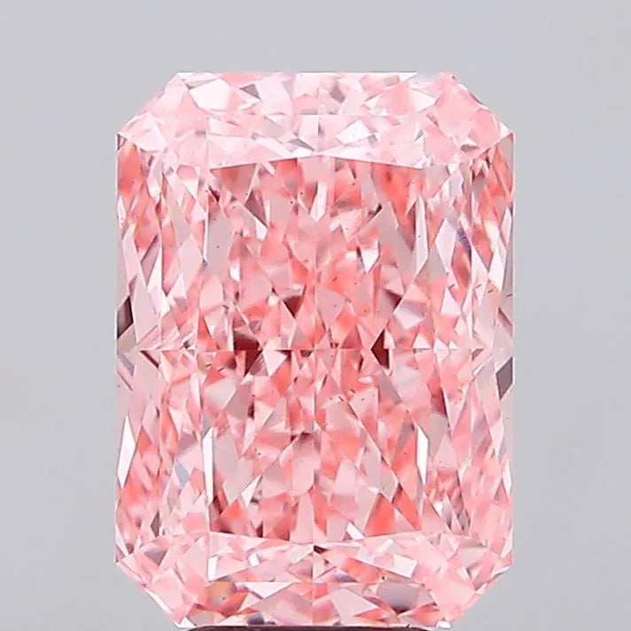 5.58ct Radiant Lab Grown Diamond (Colour Fancy Vivid Pink, Clarity VS2, IGI Certified)