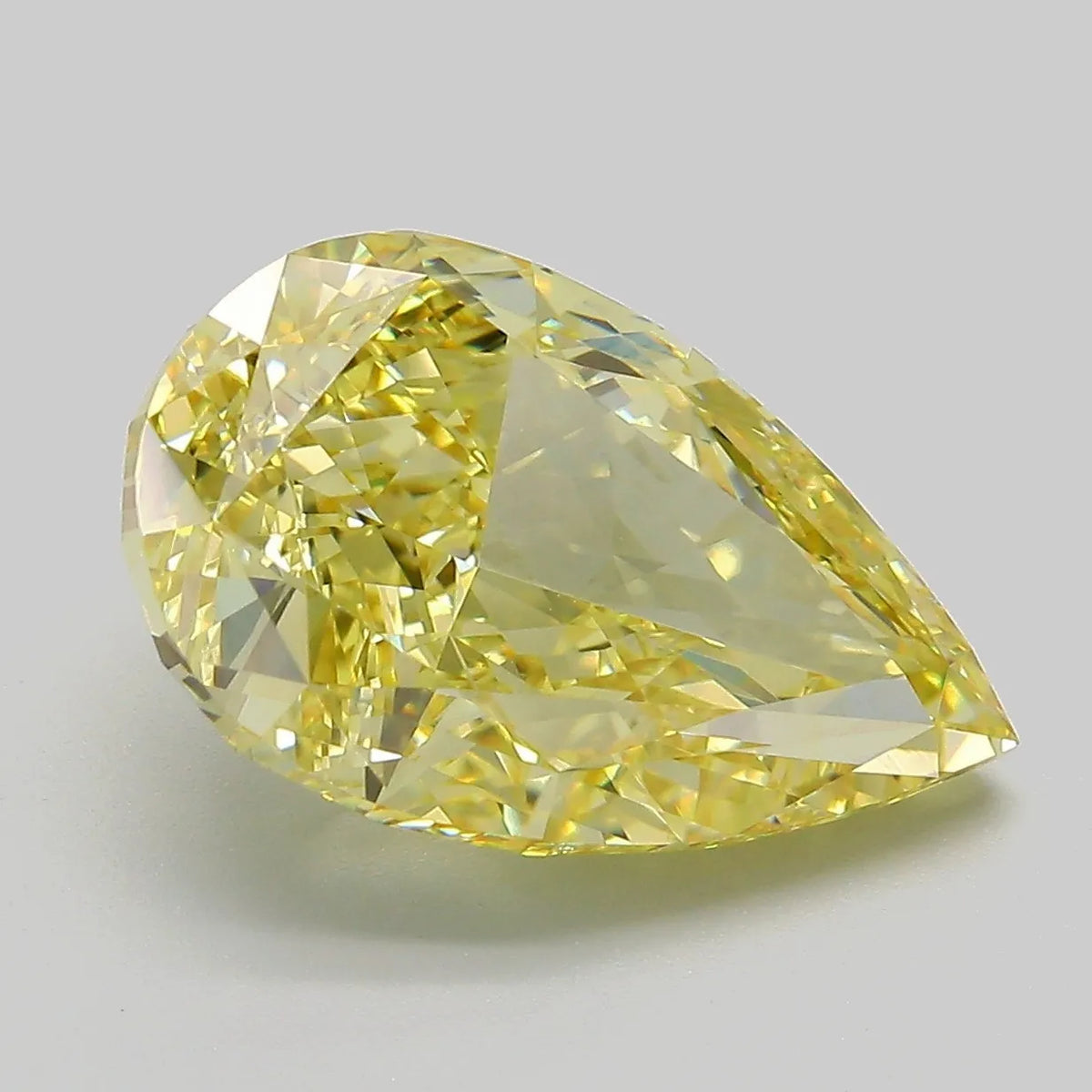 6.55ct Pear Lab Grown Diamond (Colour Fancy Intense Yellow, Clarity VVS2, IGI Certified)