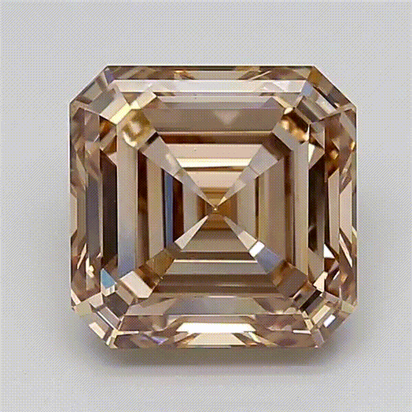Diamant Asscher de laboratoire - 5 carats - Fancy Light Brown - Exquisite Lab Diamonds Paris
