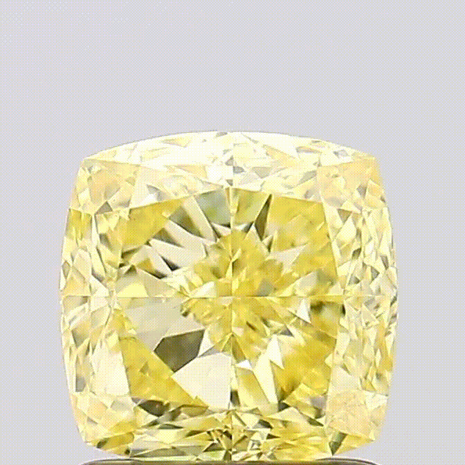 Diamant de laboratoire jaune - forme coussin - Maison Exquisite Lab Diamonds