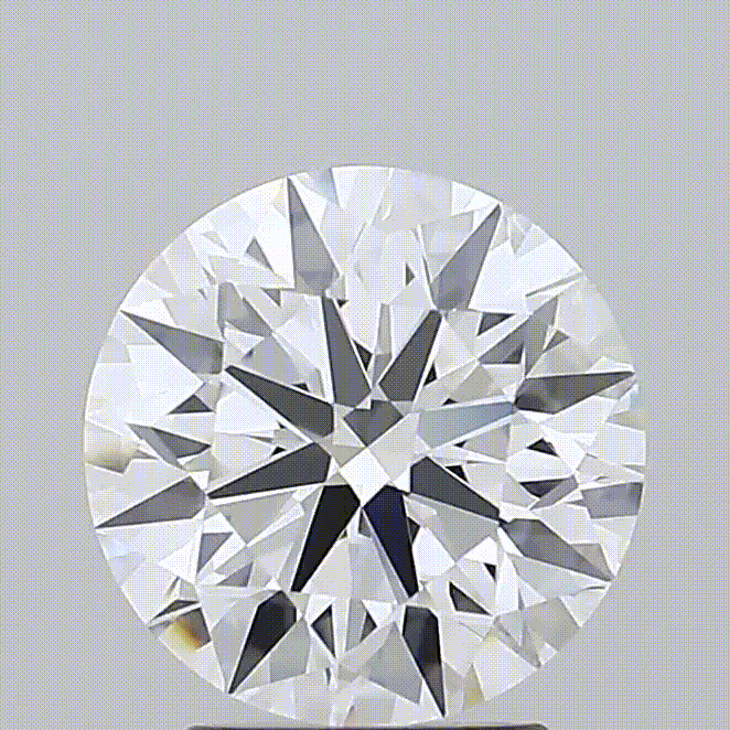 Diamant de laboratoire rond de 2,39 carats. Couleur D. Taille Ideal. Maison française Exquisite Lab Diamonds