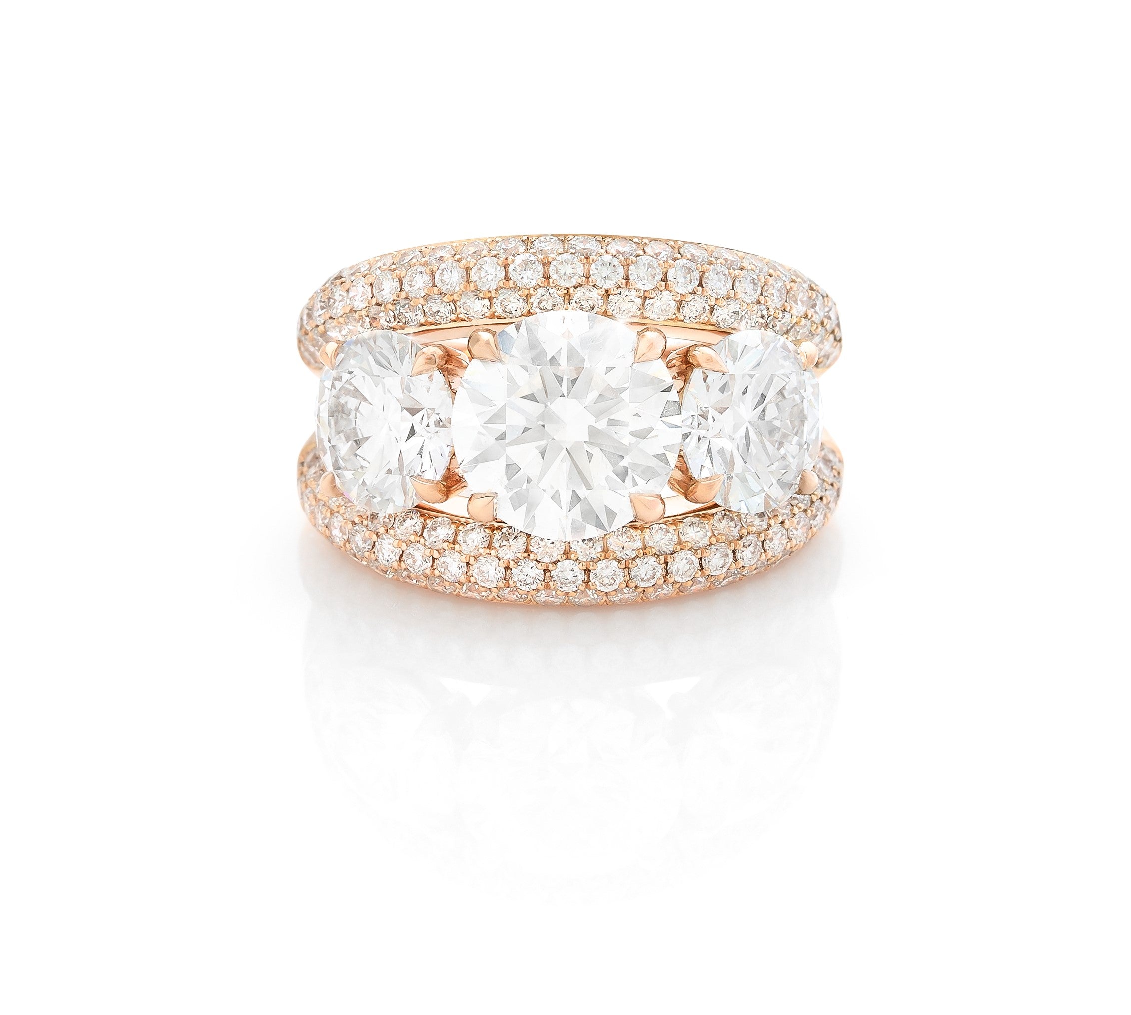 Bague Cloé sur mesure en diamant de laboratoire ronds par Exquisite Lab Diamonds Paris