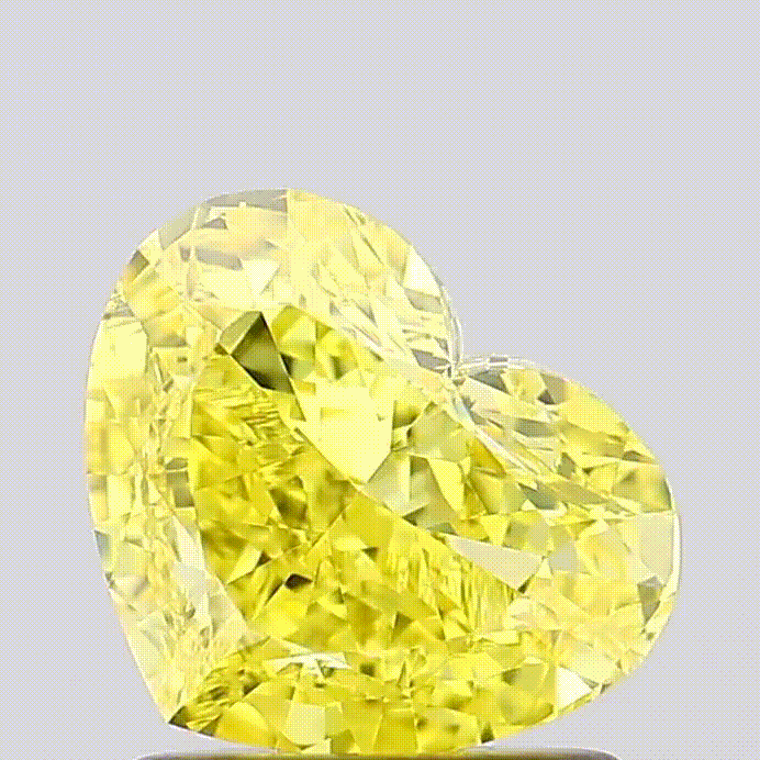 1.41ct Heart Lab Grown Diamond (Colour Fancy Vivid Yellow, Clarity VVS2, IGI Certified)