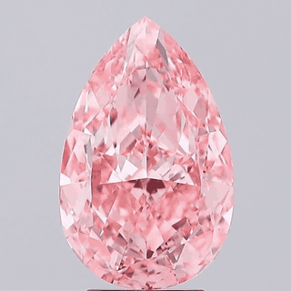 Diamant de laboratoire rose Fancy Vivid Pink 5,01 carats taille poire VVS2 certifié IGI. Exquisite Lab Diamonds