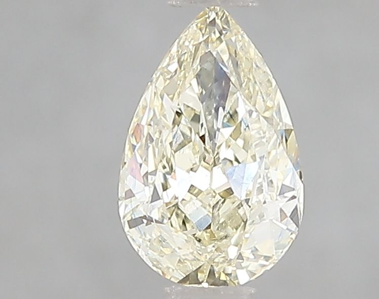 Diamant de laboratoire taille poire jaune clair