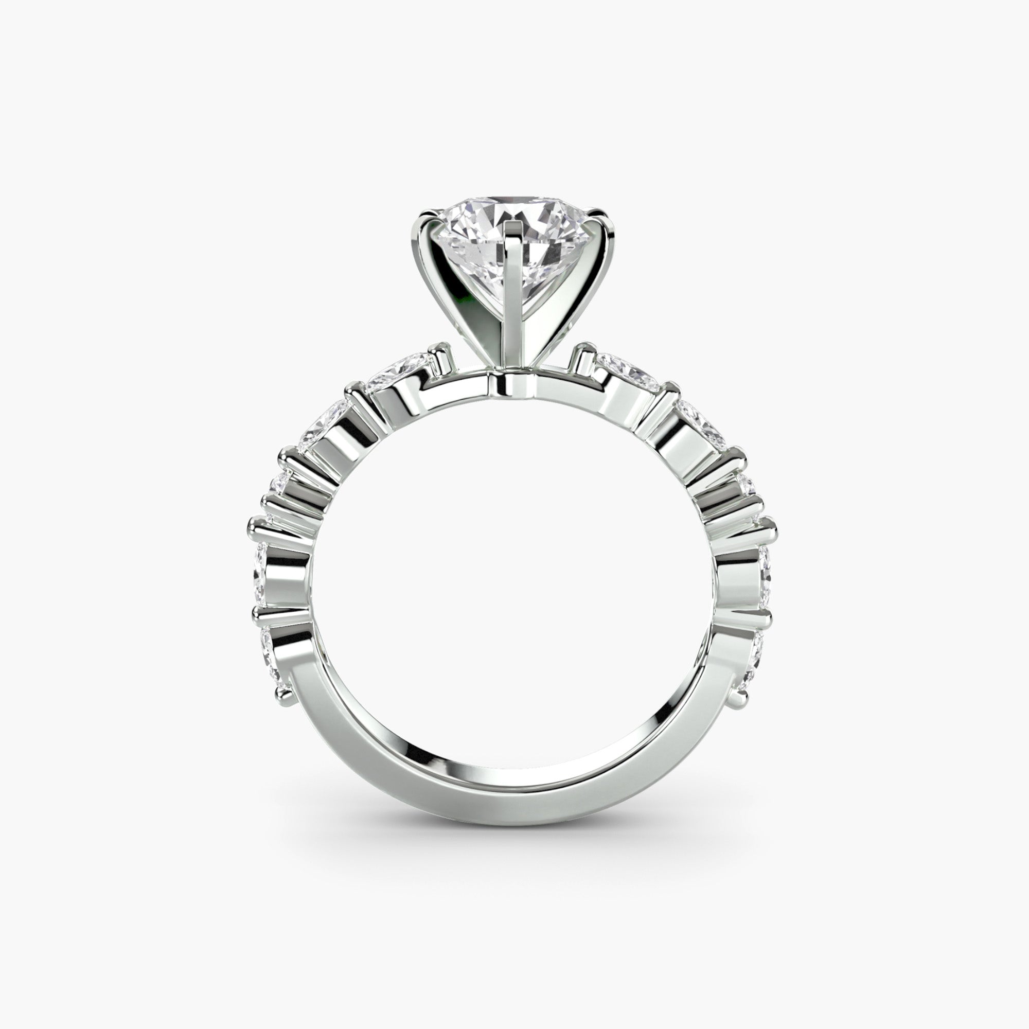 Bague solitaire Aglaé personnalisable. Diamants de laboratoire certifié IGI.