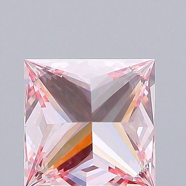 Diamant de laboratoire couleur rose de forme princesse - Maison française Exquisite Lab Diamonds