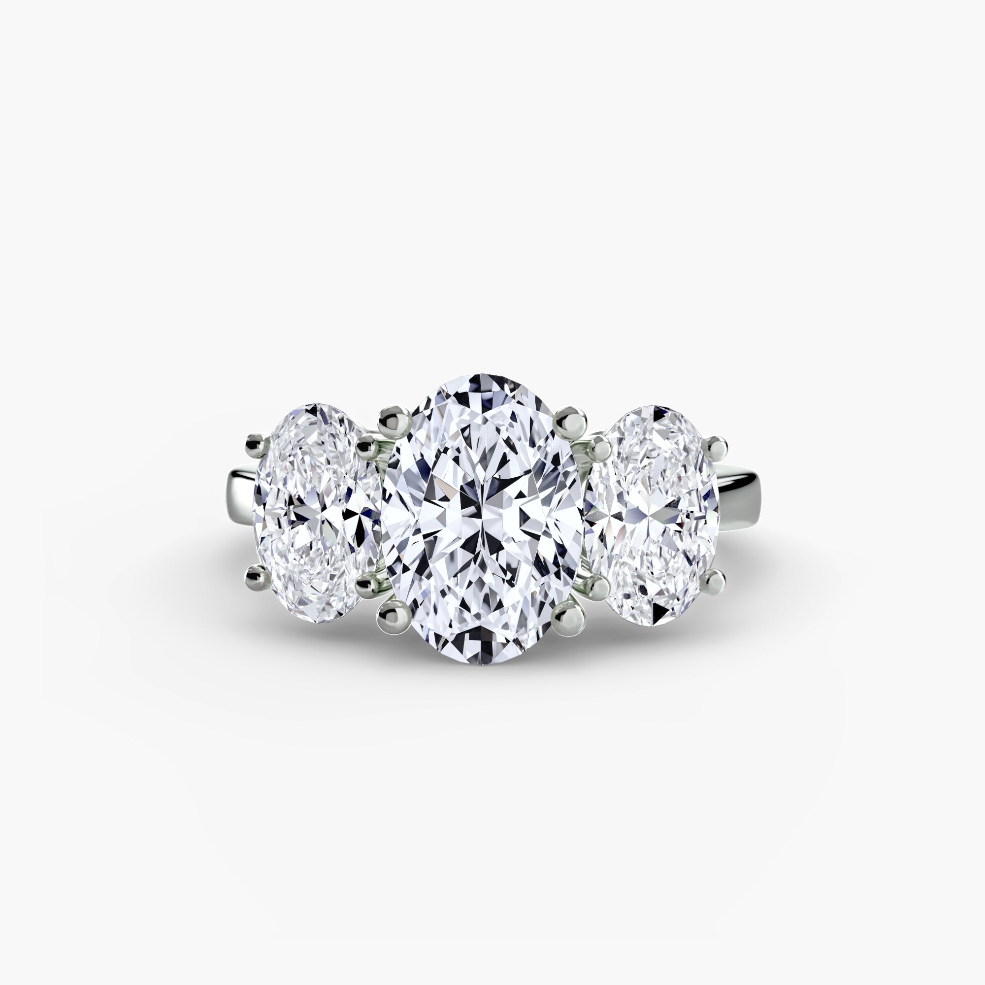 Bague personnalisable Ellipso. Or gris et diamants de laboratoire. Exquisite Lab Diamonds Paris