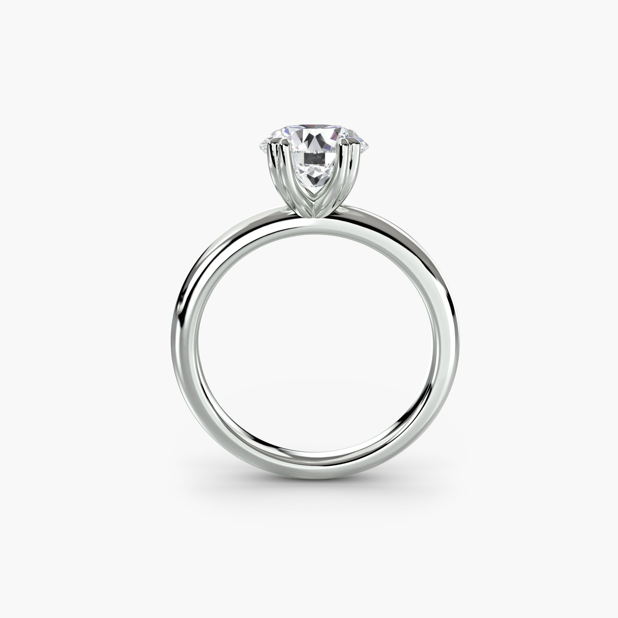 Bague Eclipse solitaire personnalisable en diamant de laboratoire - or ou platine