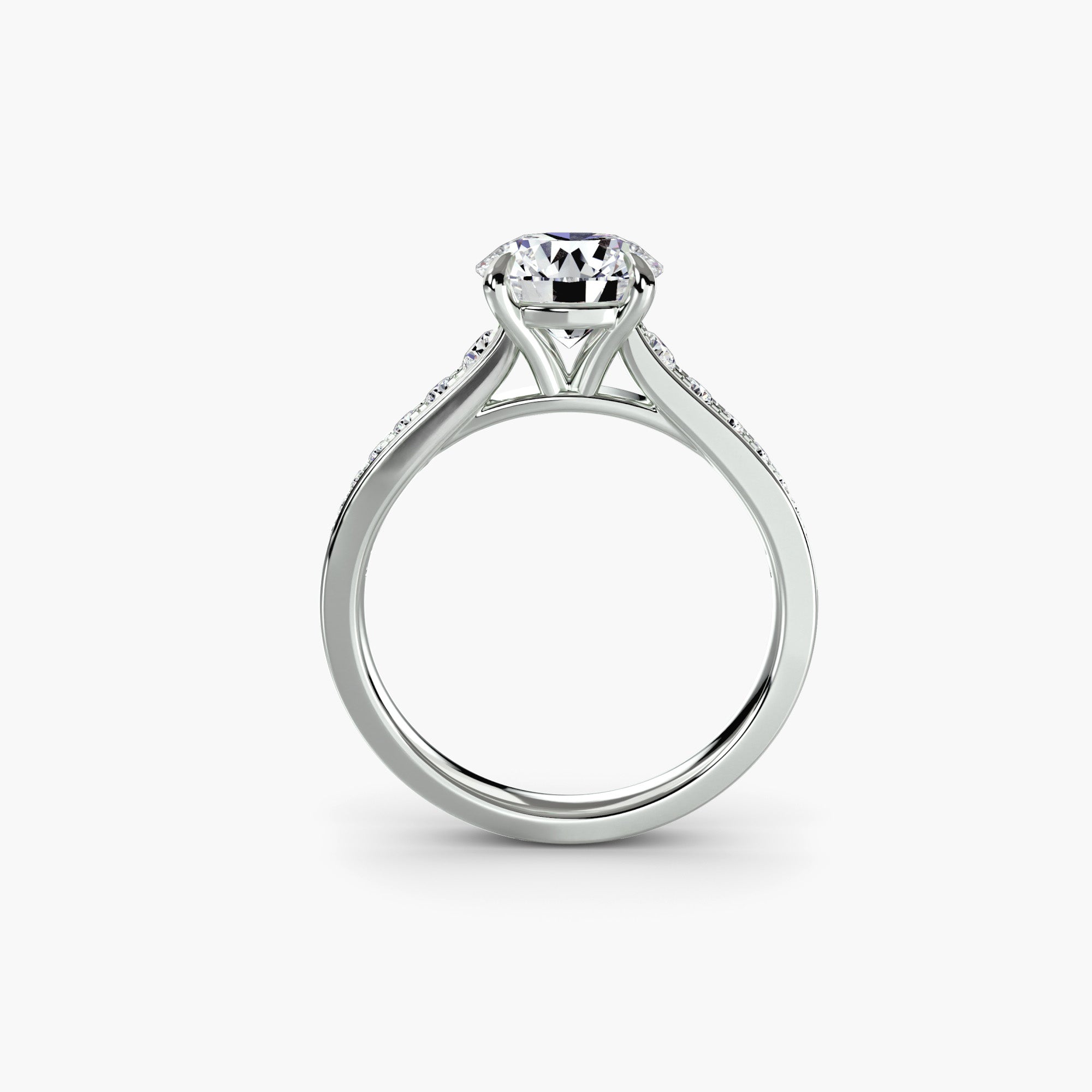 Bague personnalisée Cygnus en platine et diamants de laboratoire. Maison Exquisite Lab Diamonds Paris