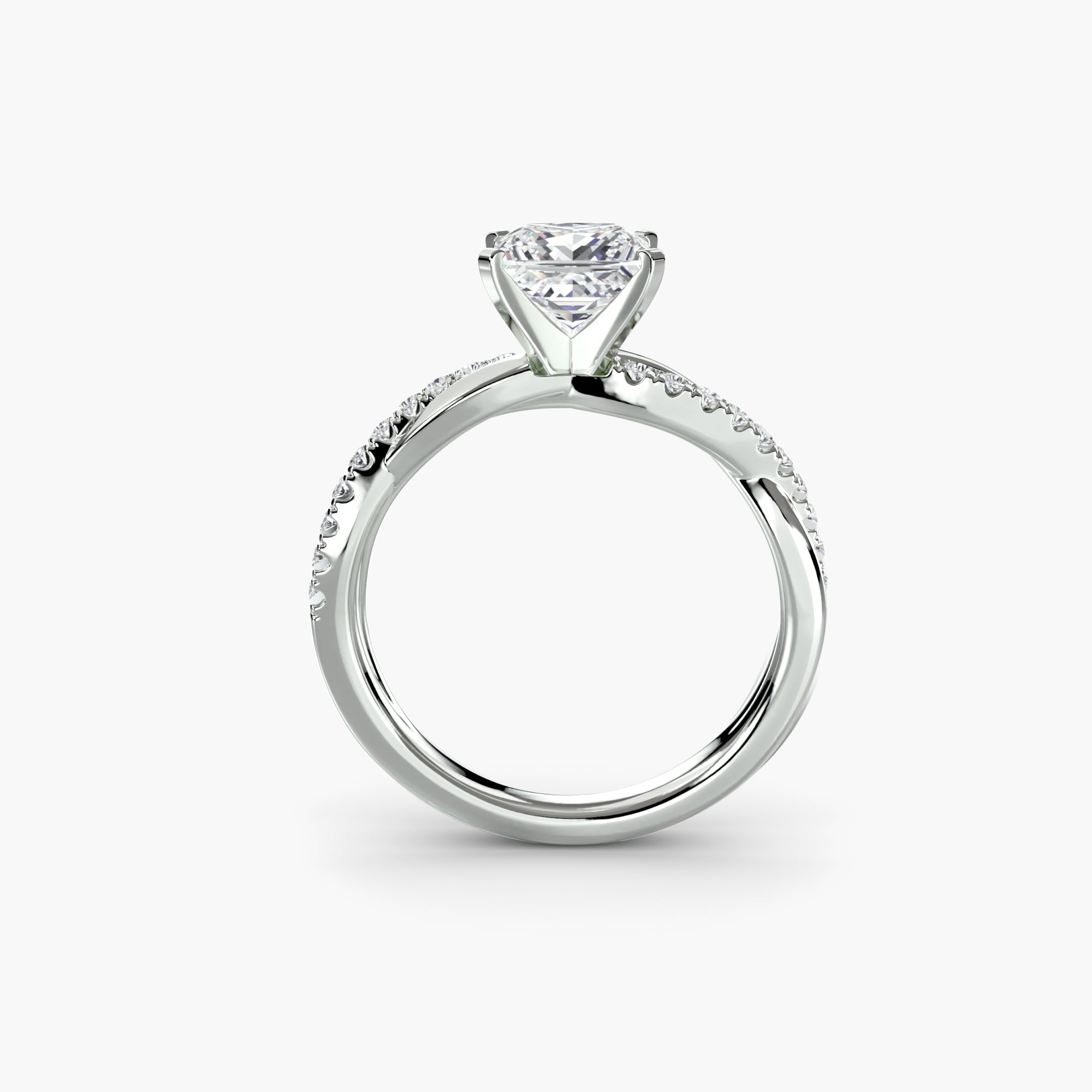 Bague Twist personnalisable en or 18K et diamants de laboratoire - Maison Exquisite Lab Diamonds