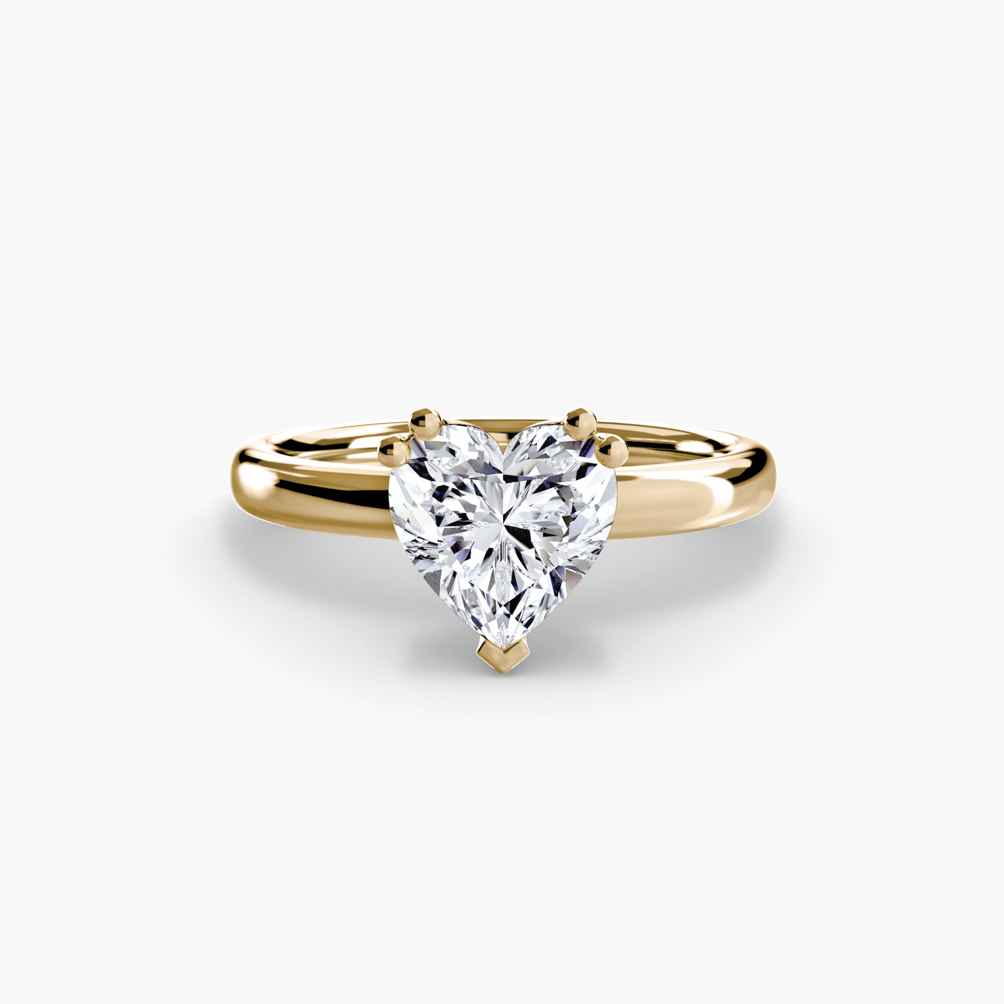 Bague Lysande, solitaire avec un diamant coeur de laboratoire. Bijou personnalisé. Maison exquise Lab Diamonds