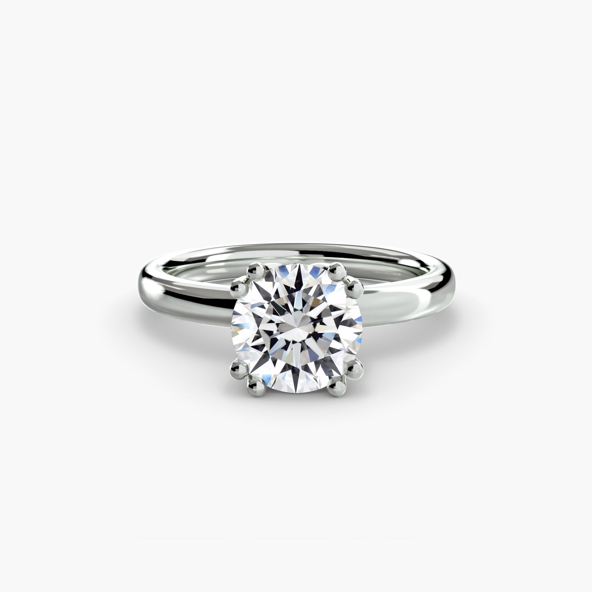 Bague solitaire Lysande à personnaliser en diamant de laboratoire et or 18K ou platine