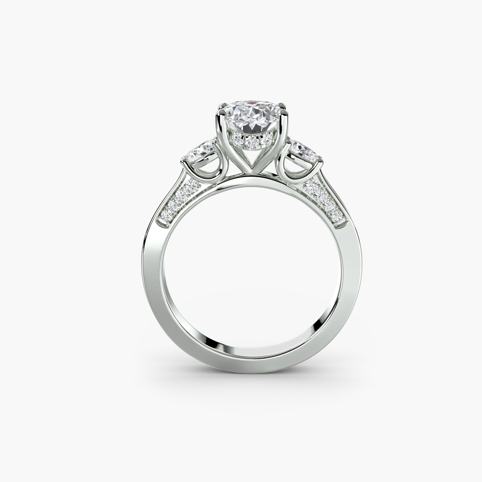 Bague Kyma, une trilogie en diamants de laboratoire à personnaliser. Exquisite Lab Diamonds