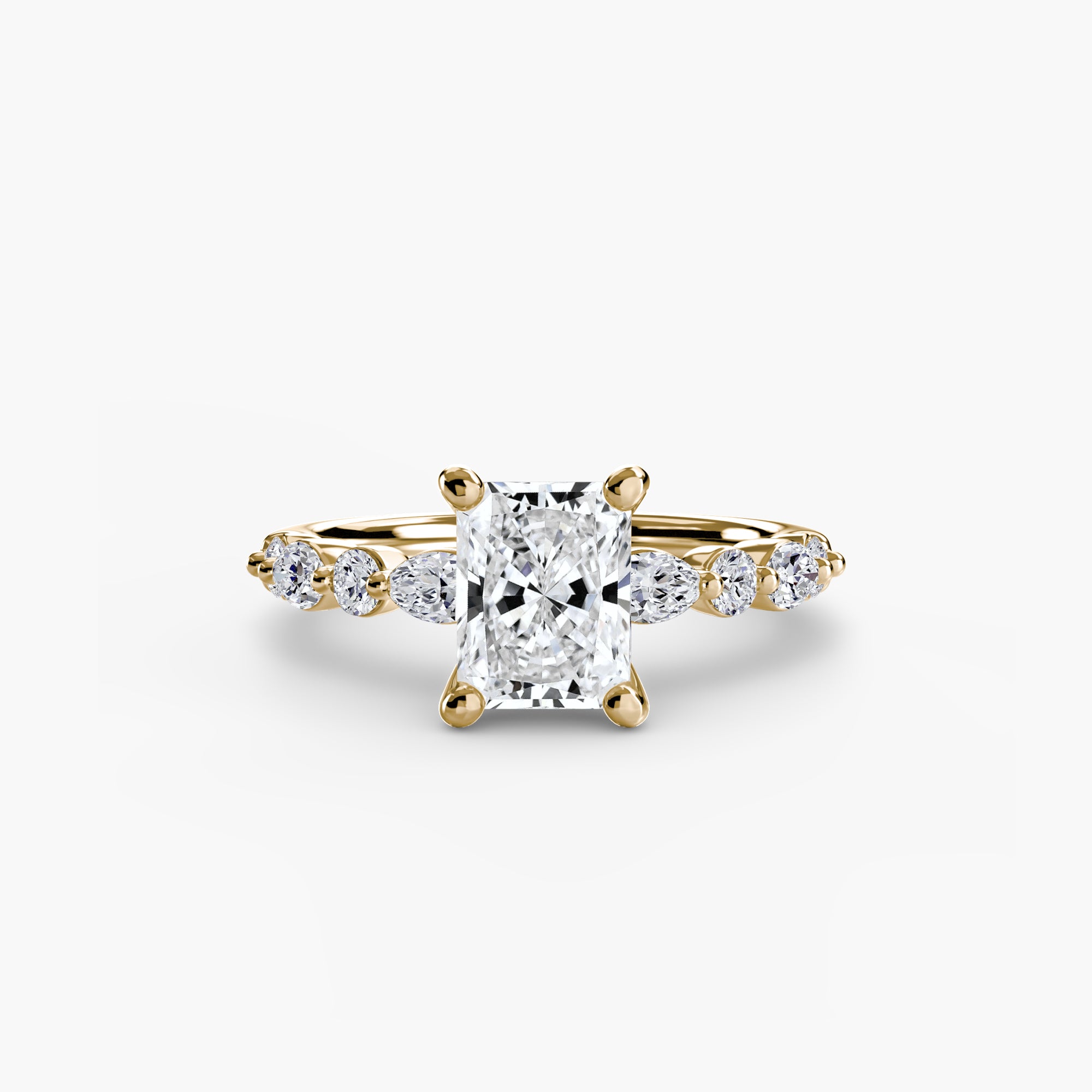 Bague solitaire à personnaliser - diamant de laboratoire radiant - Maison française Exquisite Lab Diamonds.