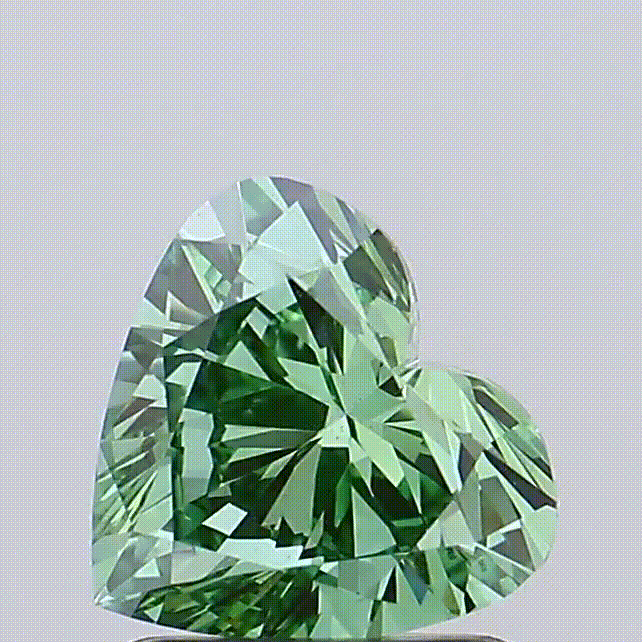 Diamant de laboratoire cœur de couleur fancy vivid green - Maison Exquisite Lab Diamonds