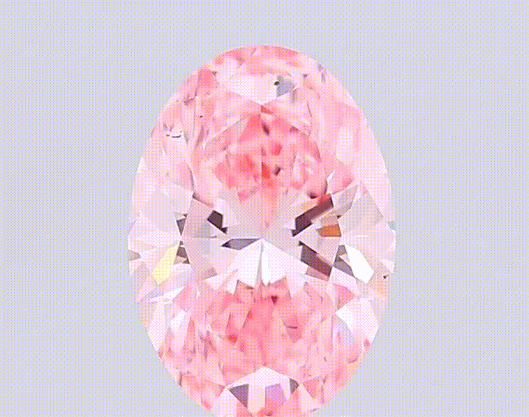 Diamant rose de laboratoire forme ovale - 2,53 carats - certifié IGI - Exquisite Lab Diamonds Paris