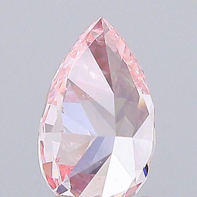 Diamant de laboratoire rose forme poire. Maison française Exquisite lab Diamonds