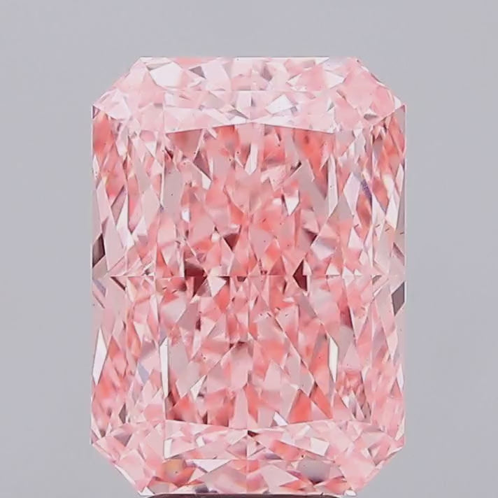 Diamant de laboratoire Fancy Vivid Pink - 5,58 carats - Taille radiant _ Exquisite Lab Diamonds Paris
